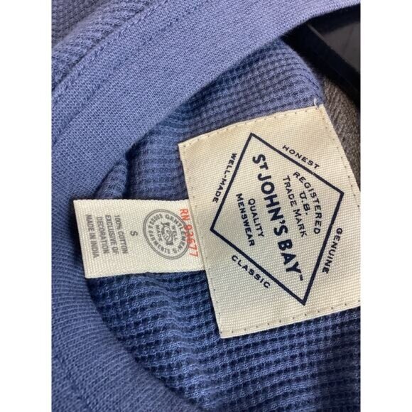 tropical y2k boho indie St John Bay Men Classic T-Shirt Size Small Blue - Picture 4 of 4